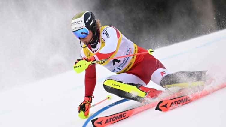 Feller tops first run of world slalom as Ginnis, Braathen lurk - Sports - Dunya News