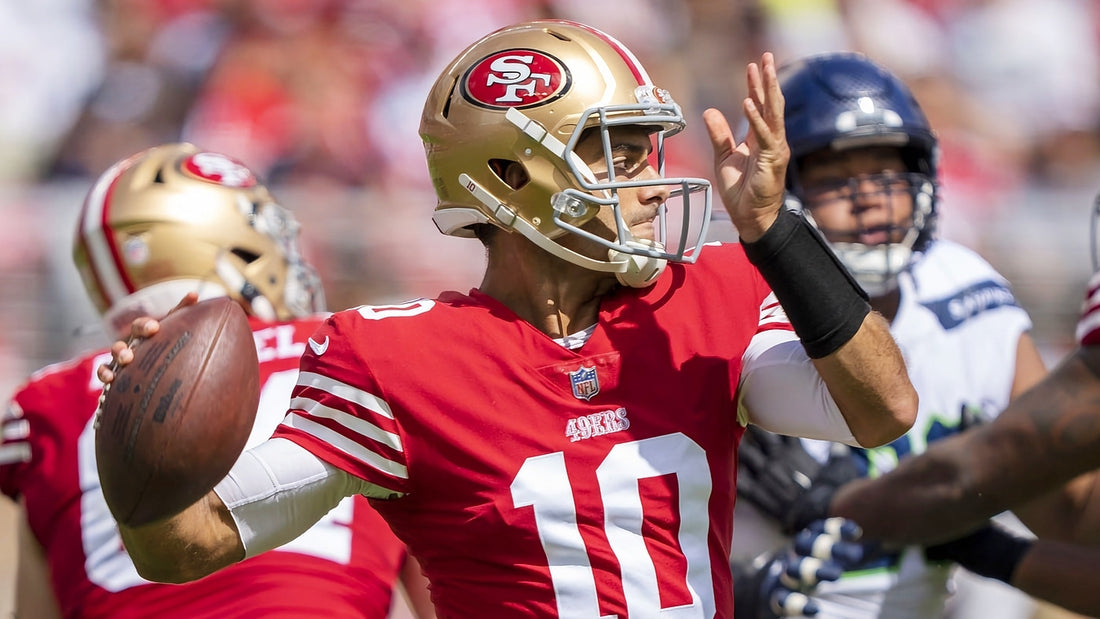 49ers QB Jimmy Garoppolo reveals his advice to Trey Lance, discusses why he hopes this ...