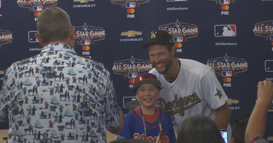 Parker's Blake Grice meet MLB great in honor of his papi: 'Lots of emotions' - CBS News
